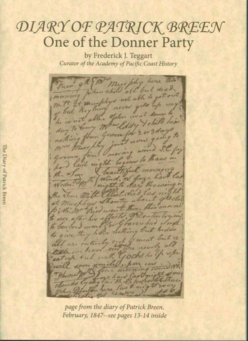 diary of patrick breen--one of the Donner Party. vist0102frontcover